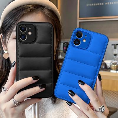 Luxus Daunenjacke Handyhülle für iPhone 14 13 12 11 Pro Max Xs