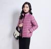 Autumn and winter down light down jacket women's hooded short light thin white duck down fashion coat
