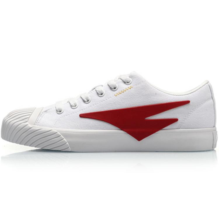 

Li Ning Lightweight Coverage Slip Resistant Low top Skateboard Shoes Men s White Red AGCP132-6 44