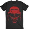 Megadeth Men's Vic Hi-Contrast Red Slim Fit T-Shirt Small Black