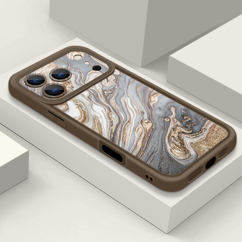 Soft TPU Phone Case For iPhone 17 Pro 15 16 Pro Max 14 13 Pro Max 16e 17e Shockproof Marble Pattern Silicone Protect Cover Cases