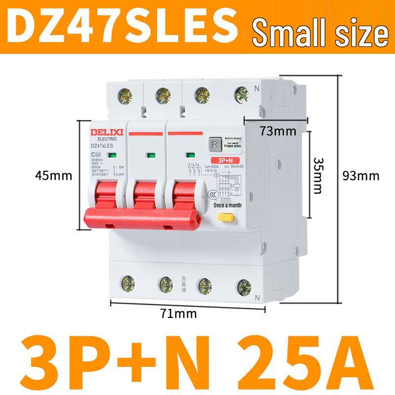 Delixi 220V Miniature Air Switch Circuit Breaker 2P with Leakage Protection, 1P+N, 3P, 4P.