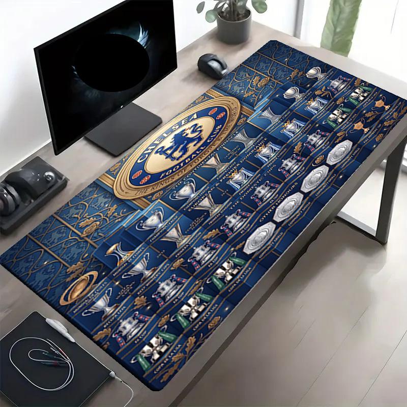 Chelsea FC Print Mouse Pad, Anti‑Slip Desktop keyboard Mat, for PC Laptop Gaming Working Daily Use, Cool Festival Birthday Gift