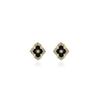 Silver Needle Vintage French Diamond-Studded Rhombus Lace Earrings - Luxurious Palace Style