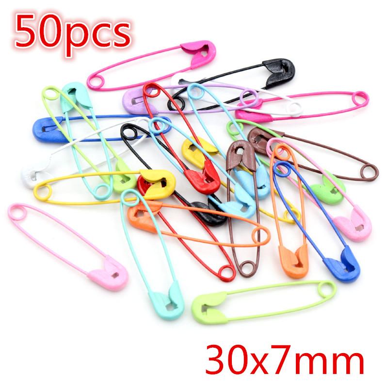 Fashion New Multi-Colors Mixed Colorful Safety Pins Brooch Blank Base Brooch Pins for DIY Jewelry Making Supplies Accessorie