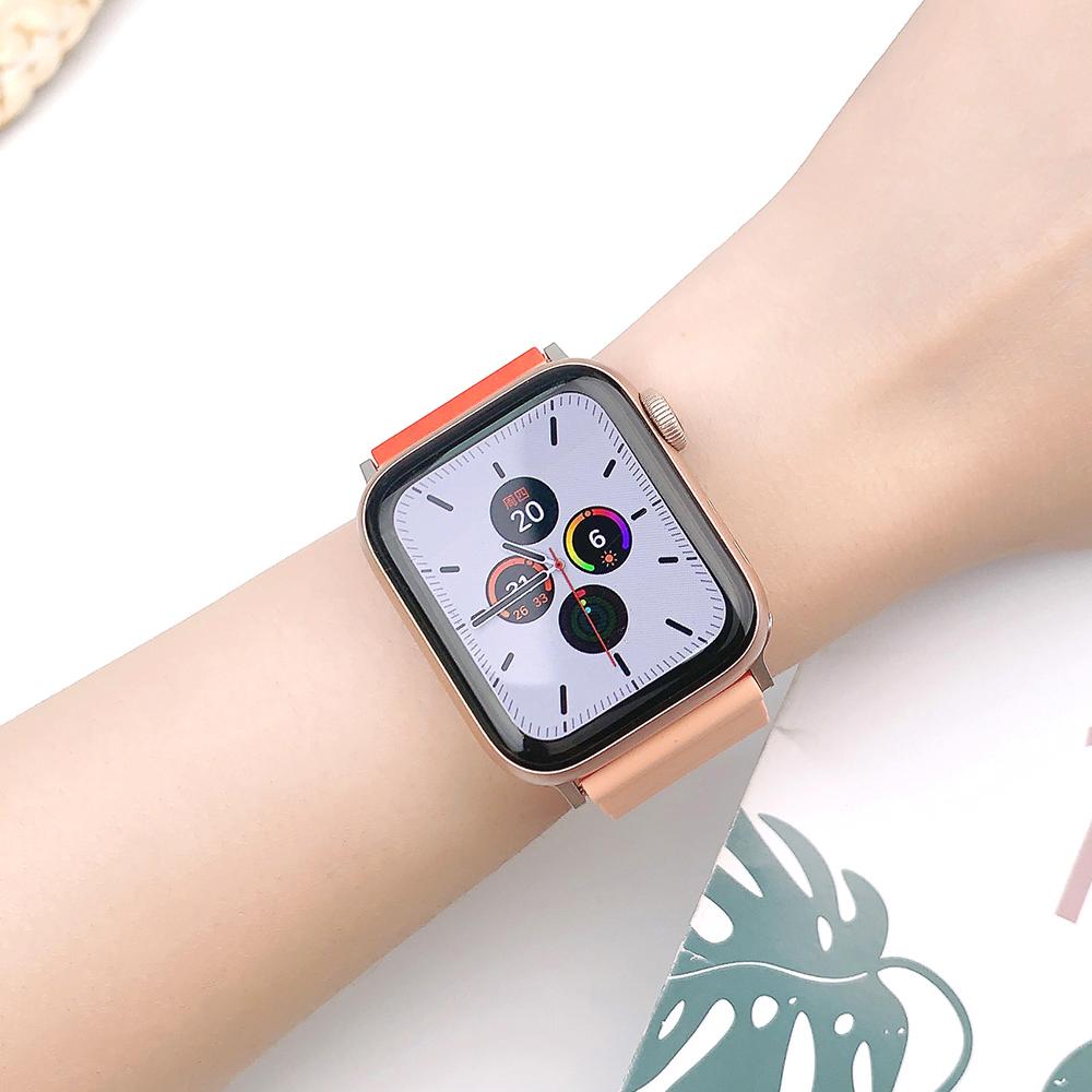 Einfaches MagnetverschlussbandFür Apple Watch Ultra 9 8 7 49mm 45mm 41mm Silikonband Für iWatch 6 5 4 SE 44mm 40mm 42mm