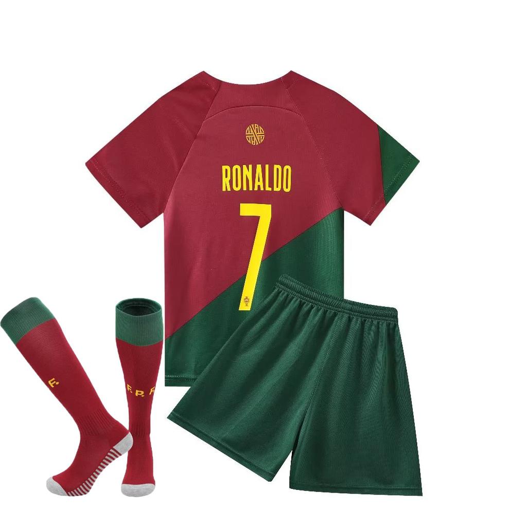 22-23 Portugal Home Team No. 7 National Team Football Jersey Set Men'S Jersey Jersey Children'S Clothing 14-2Xl