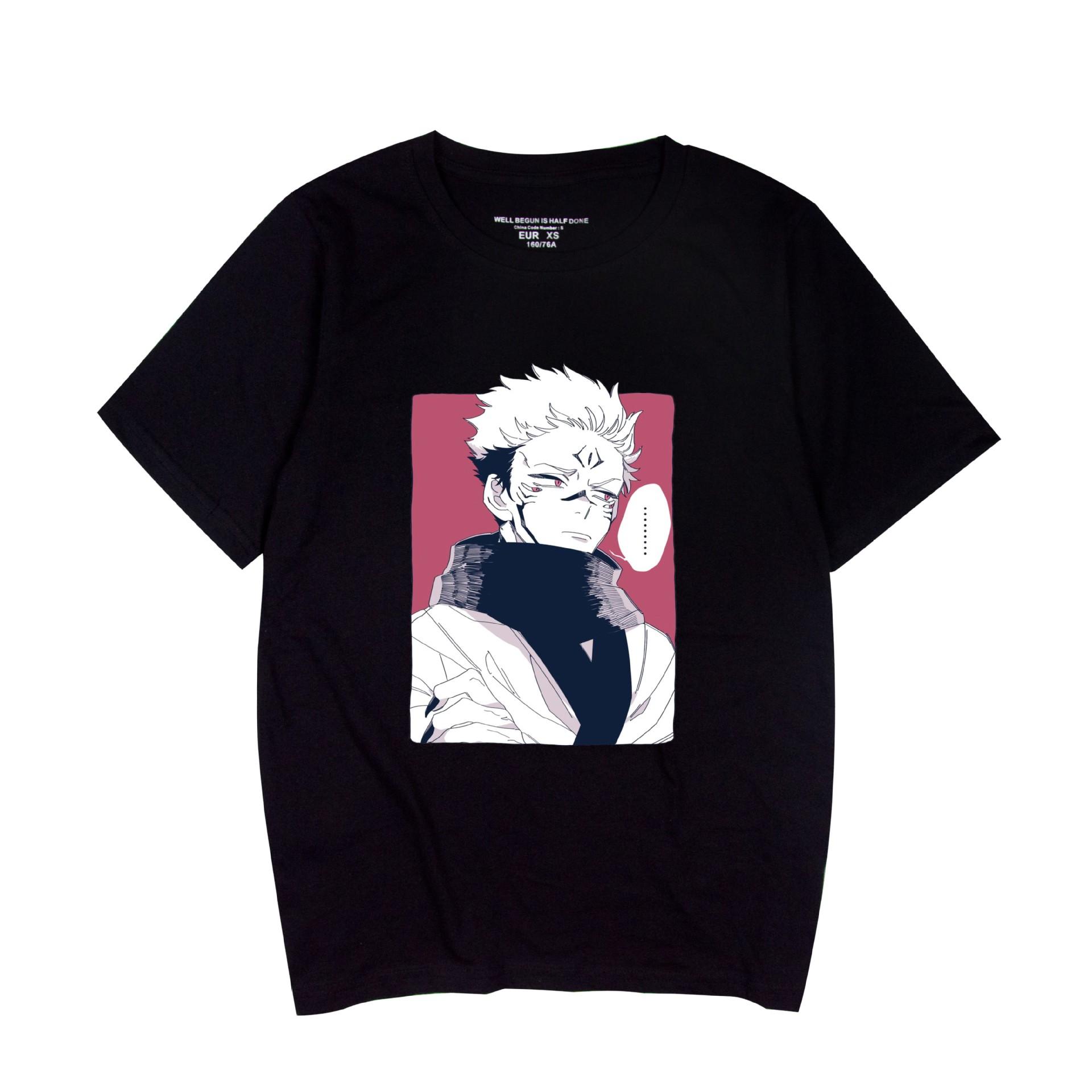 

Jujutsu Kaisen Shirts Round Neck Short Sleeve Funny Clothes Jujutsu Kaisen Printed Unisex T-Shirt XS чёрный