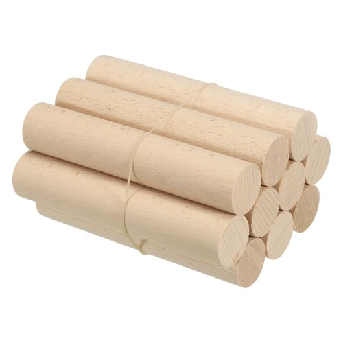 PATIKIL 30mm x 15cm Dowel Rods, Wooden Sticks, 10 Pieces, Unfinished Wooden Dowel Rods, Round Dowels, Hardwood Sticks for DIY Crafts and Home Decor