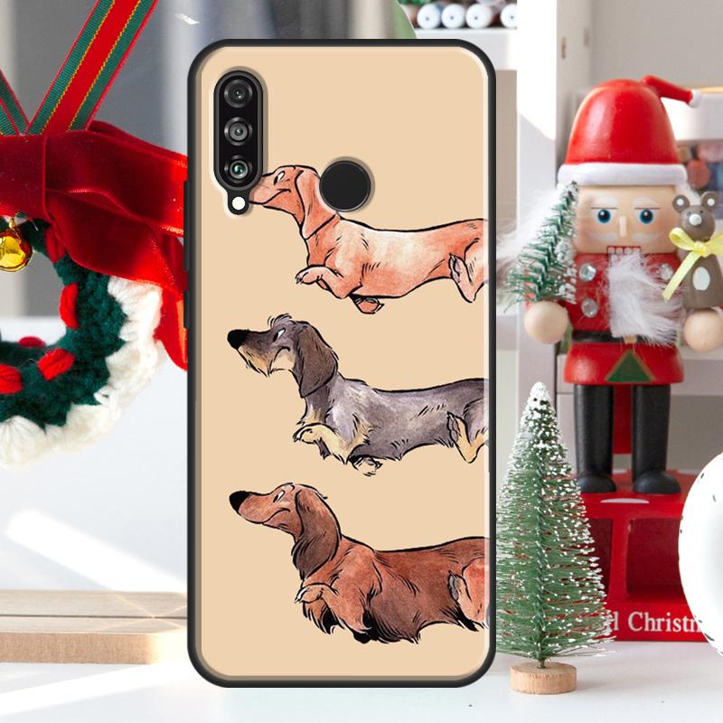Cute Dachshunds For Huawei Nova 7i 8i 11i 12i 12s Y73 Y70 Y90 Y60 Y72 Y61 Y91 9 10 SE P30 Pro P40 Lite Case