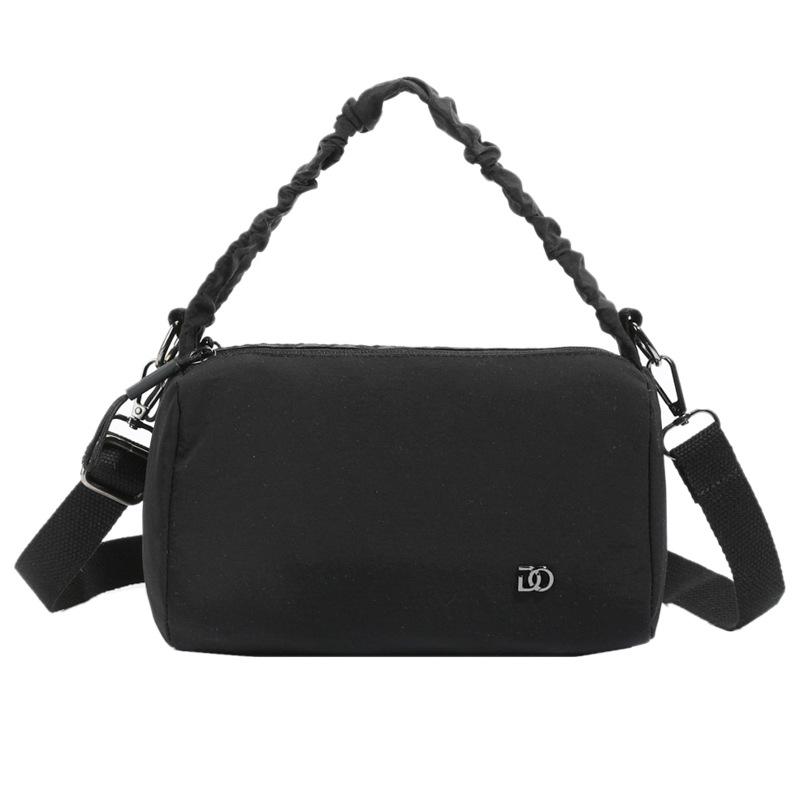 

Fashion casual shoulder bag, light and versatile in summer, high-end niche bucket bag, solid color simple commuter shoulder bag чёрный