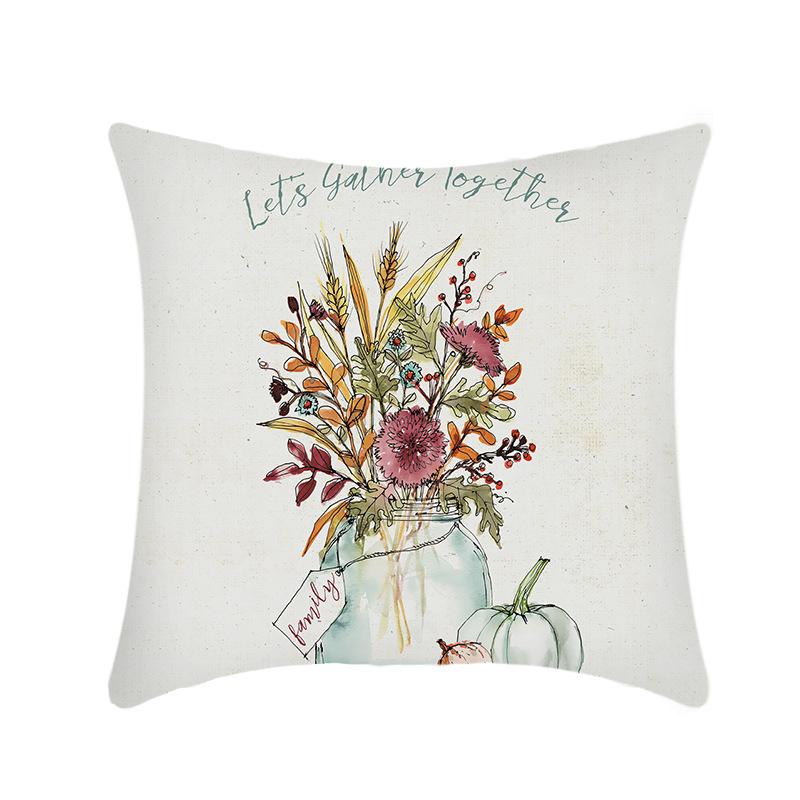 

Holiday Thanksgiving Ins Style Sofa Pillowcase Home Pillowcase Office Company Nap Pillow Single-sided 45x45cm (excluding core)
