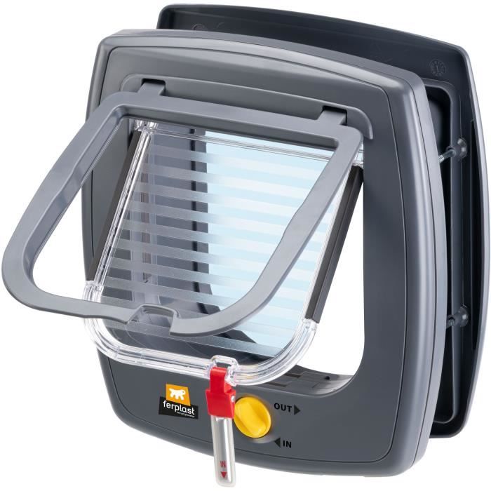 Chatière - FERPLAST - Swing 5 - 22,5 x 16,2 x 25,2 cm - Gris