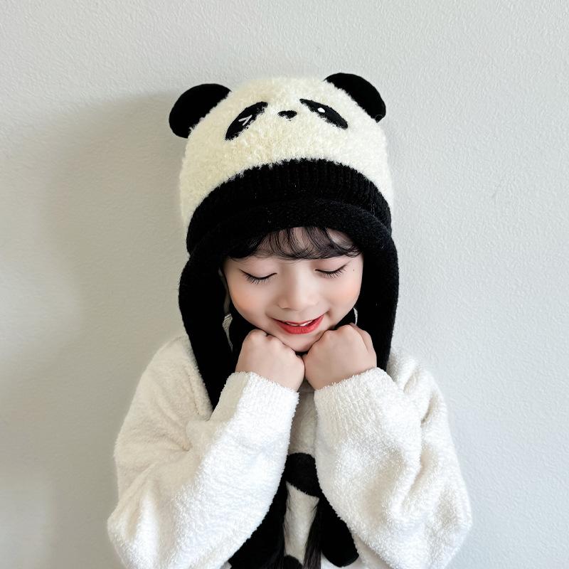 Baby pullover hat cartoon cute woolen hat hat wool men and women in winter thickened and cute fluff children's care