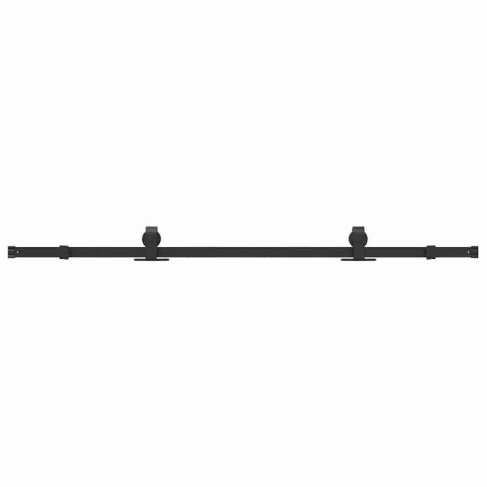 VidaXL Sliding Door Hardware Kit 183 Cm Steel Black, Sliding Door Hardware, Door Roller 4009716