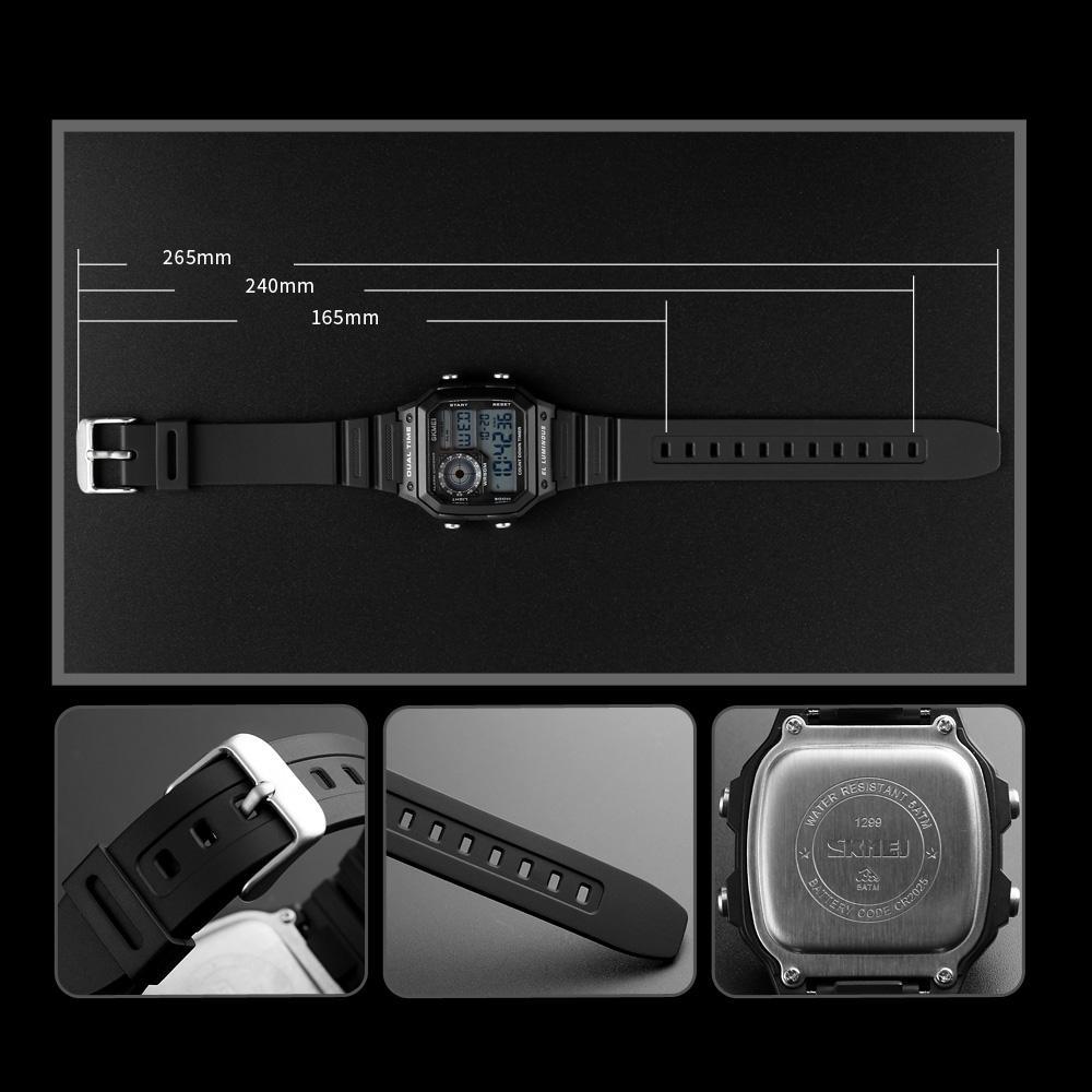 SKMEI Fashion Sports Watches Men Waterproof Countdown Digital Watch Outdoor Military Wristwatches