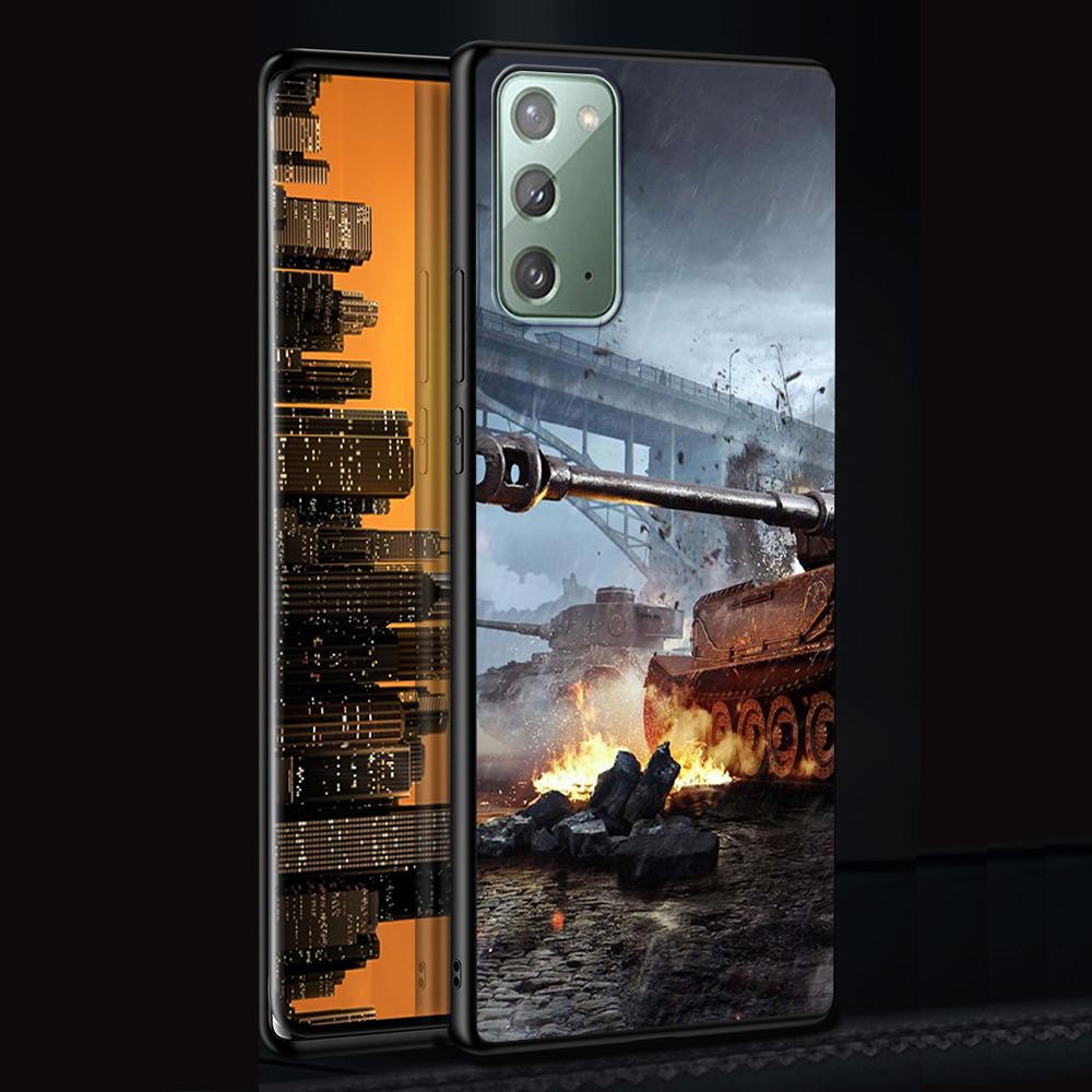 

Чехол «Танки-истребитель» «Военный корабль» для Samsung Galaxy Note 20 Ultra 10 Lite 9 8 A53 A52 A12 S22 S21 FE S20 Plus, черный чехол из ТПУ для телефона Samsung A12