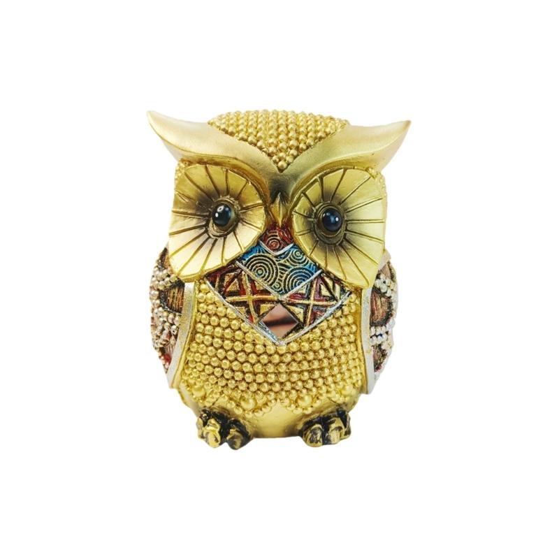 Owl Statue Home Decors Accents Small Animal Sculptures Lovely Owl Figurines for Bedroom Home Gift for Birds Lover