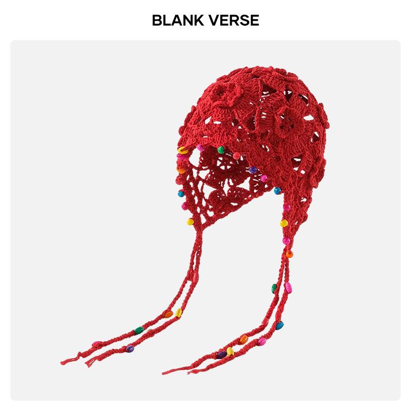 Autumn and winter hats women's warm ear protectors knitted wool hats retro dual-purpose bag hats