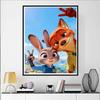 Disney Set Pittura Diamante Classico Judy e Nick Fan Art 5D Pittura Diamante Punto Croce Mosaico Decorazione Casa