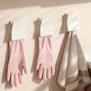 Space Saving Dishwashing Glove Hook Wall Mounted Rubber Glove Placement Rack  for Bathroom