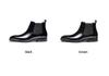 Men's British Style Genuine Cowhide Chelsea Boots - Shiny, Slip-On, Versatile High-Top Leather Footwear for Autumn/Winter