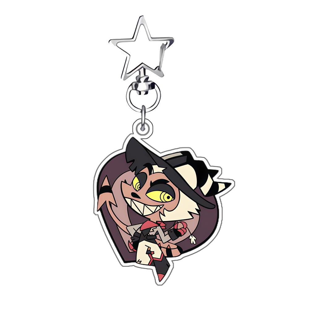 Anime Cartoons Acrylic Keychain for Helluva Boss Fizzarolli Verosika Mayday Diy Acrylic Key Buckle Student Bag Pendantg Gifts