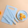 Non-slip Plastic Kitchen Knife for Cutting Fruits, Knife Set for Chopping Vegetables, Chopping Board, and Baby Food Set.