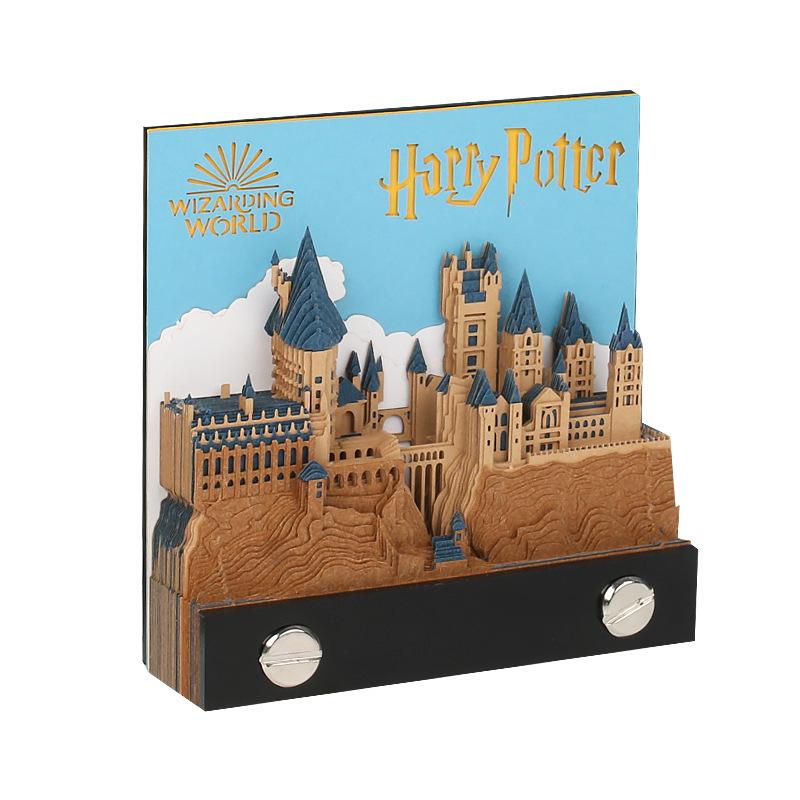 2026 Harry Potter Calendar with 3D Castle Sticky Notes and Paper Sculpture Model