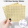3Sheets 1-100 Clear Number Sticker Label For Nail Polish Color Gel Varnish Marking Numbering Digital Label Manicure Tool