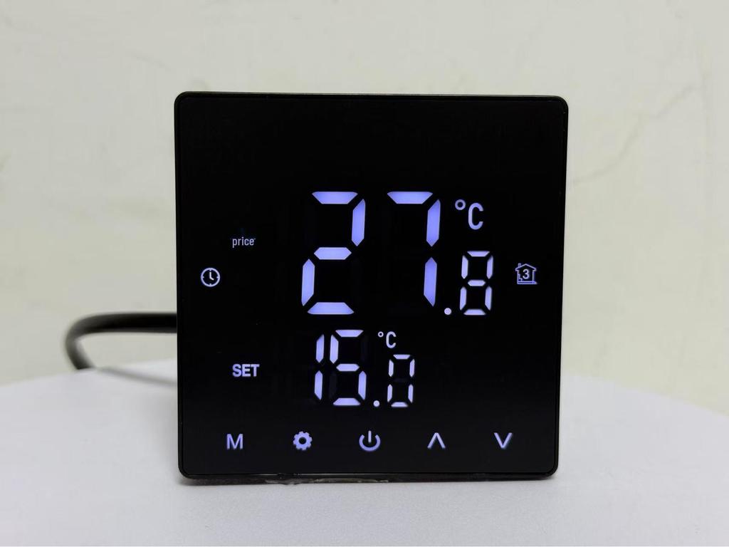 Intelligenter WLAN-Thermostat: Graffiti LED Touch für Elektro-/Fußboden-/Wasserheizung und wandhängende Kessel mit APP- & Sprachsteuerung.