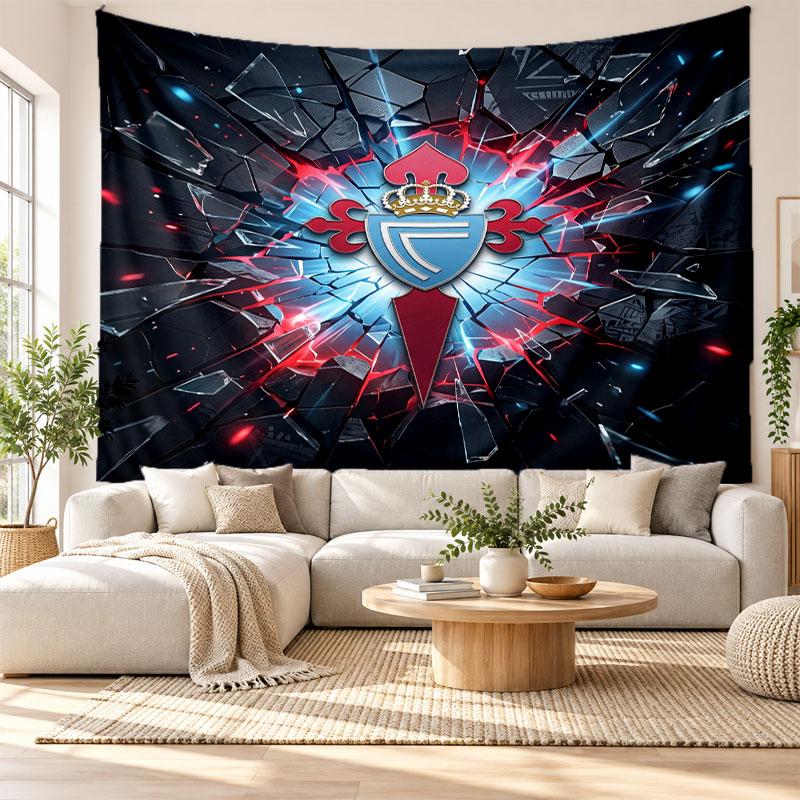 Celta Vigo FC Wall Tapestry, Soft Fabric Wall Hanging, Decorative Backdrop For Bedroom Home Wall Art
