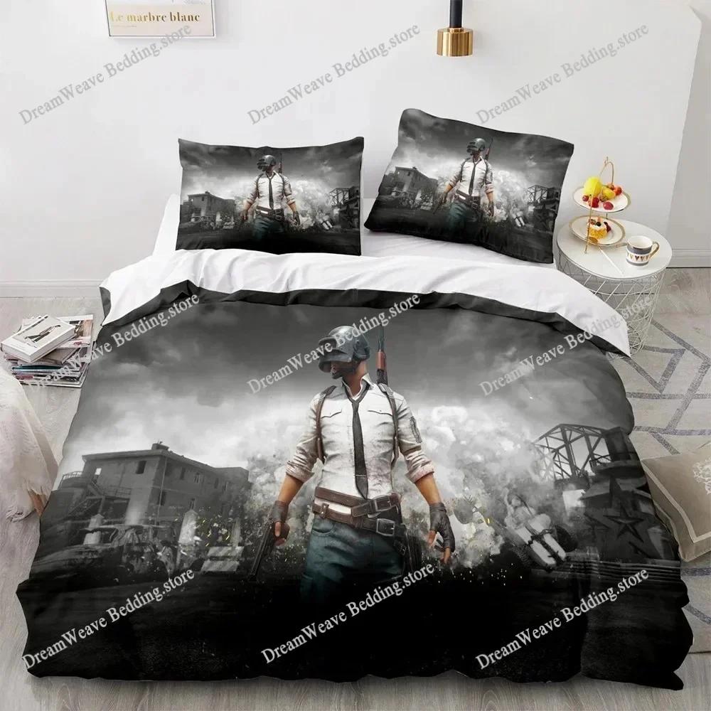 PUBG Bedding Set Single Twin Full Queen King Size Bed Set Adult Kid Bedroom Duvet Cover Sets 3D Print Game Bed Sheet Set