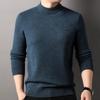 Hengyuanxiang Men's 100% Pure Wool Mock Neck Sweater