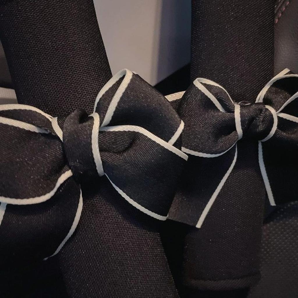 2 Set Car Seat Belt Covers with Cute Bow for Women Girls Kids, Seat Belt Cover Pad for Shoulder Protector,Soft Auto Seat Belt Cover, Seat Belt
