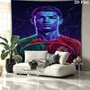 CR7 Cristiano Ronaldo Wall Tapestry Aesthetic Wall Hanging Printed Fabric Blanket Decorative Tapestries for Bedroom Living Room Home Decor