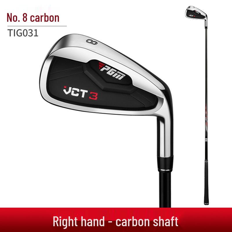 PGM VCT3 Men's 7 Iron Golf Club - Beginner Stainless Steel with Carbon Shaft