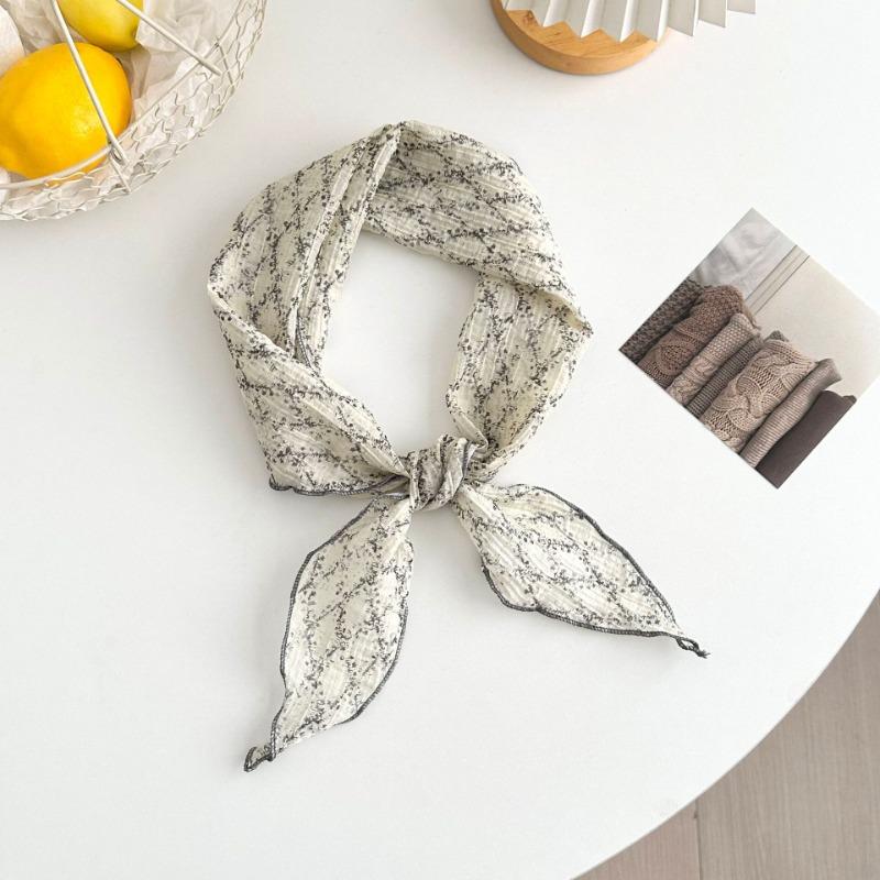 Silk scarf new atmosphere floral headscarf multi-functional decorative scarf small scarf waist rhombus silk scarf
