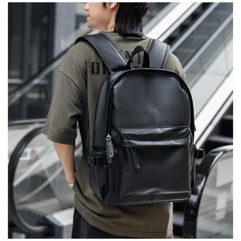 Men Leather Laptop Backpack Travel Backpack High Quality Fashion Knapsack Bags for Male 20-35L