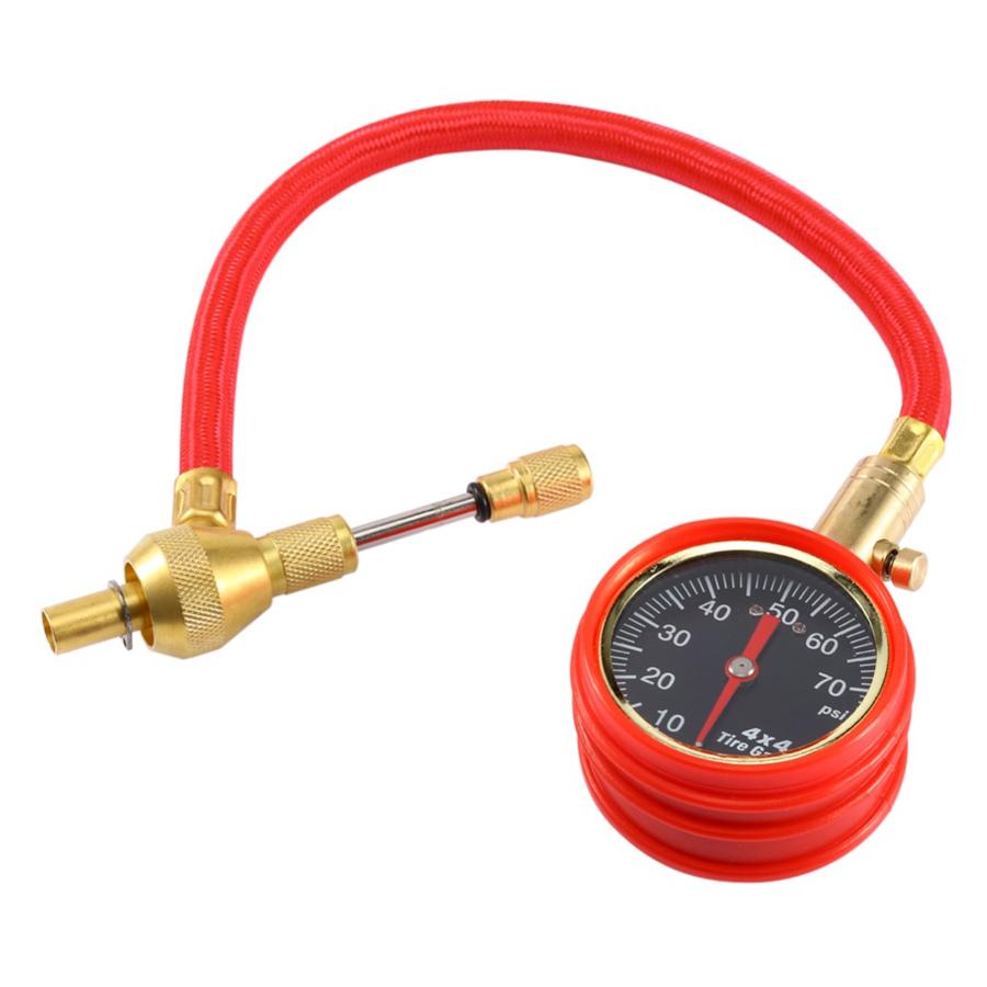 0-75PSI Tyre Deflator Rapid Tire Air Pressure Gauge Pointer Type Dial Valve Tool