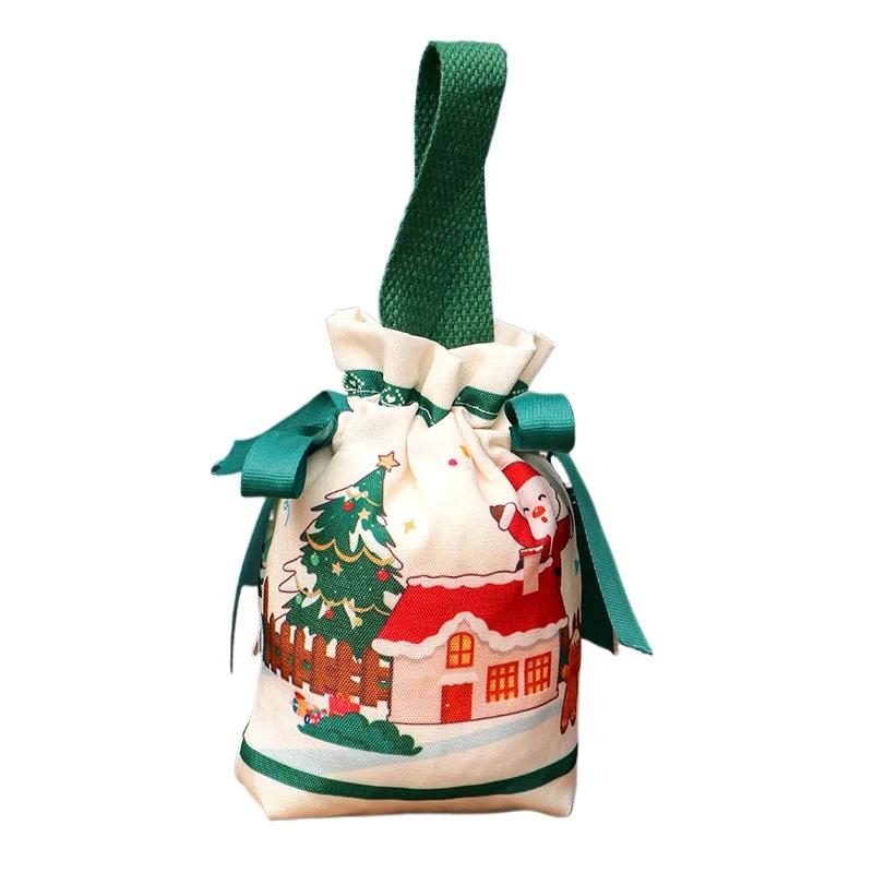 1-10PCS Christmas Gift Bags Christmas Eve Apple Bag Candy Bag Creative Little Gift Bag for Peaceful Fruit Packaging
