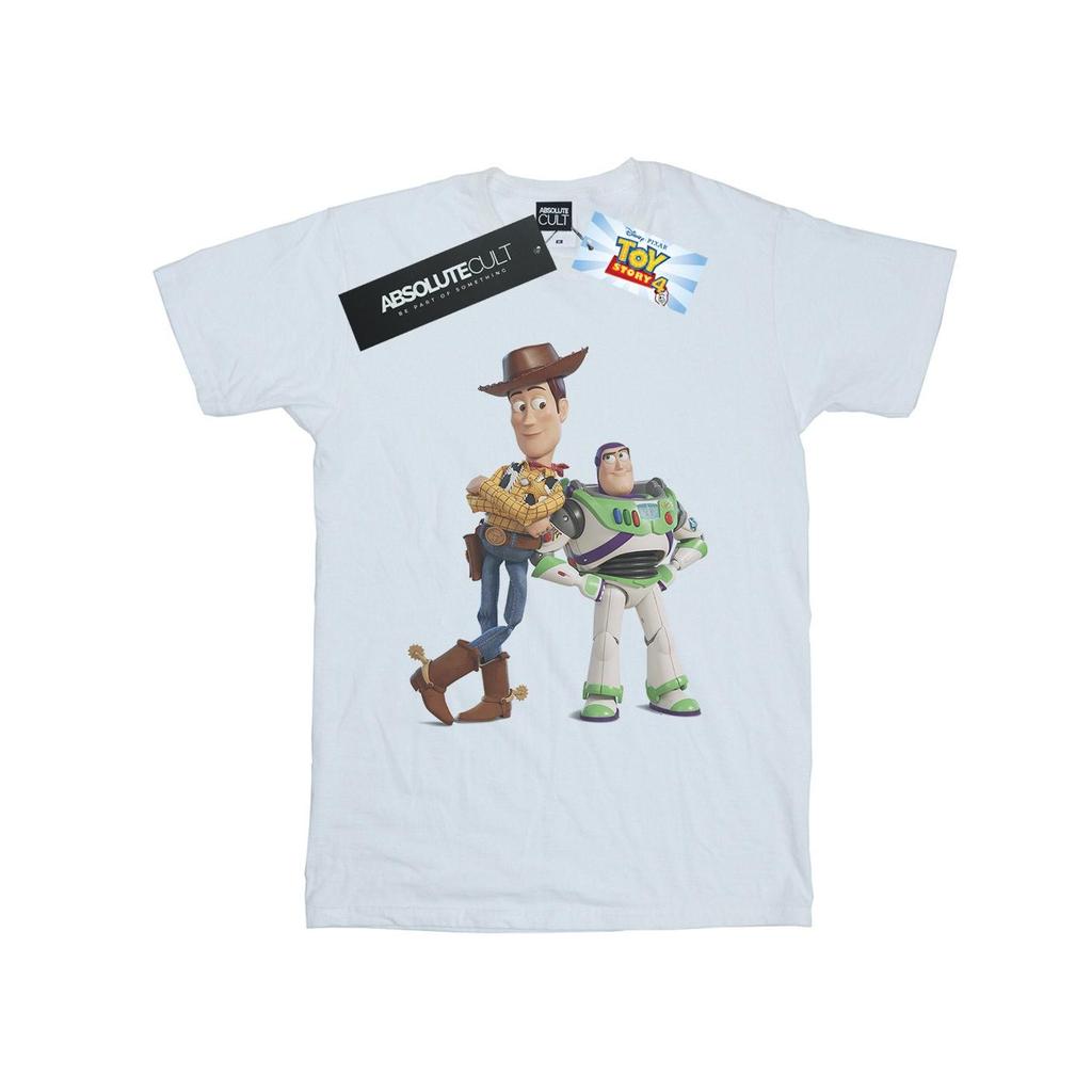 Toy Story Boys Buzz Lightyear & Woody Standing Cotton T-Shirt