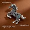 Luxury Strong Horse Brooches For Women Unisex 4-Color Elegant Enamel Animal Year Of The Horse Brooch Pins Gifts