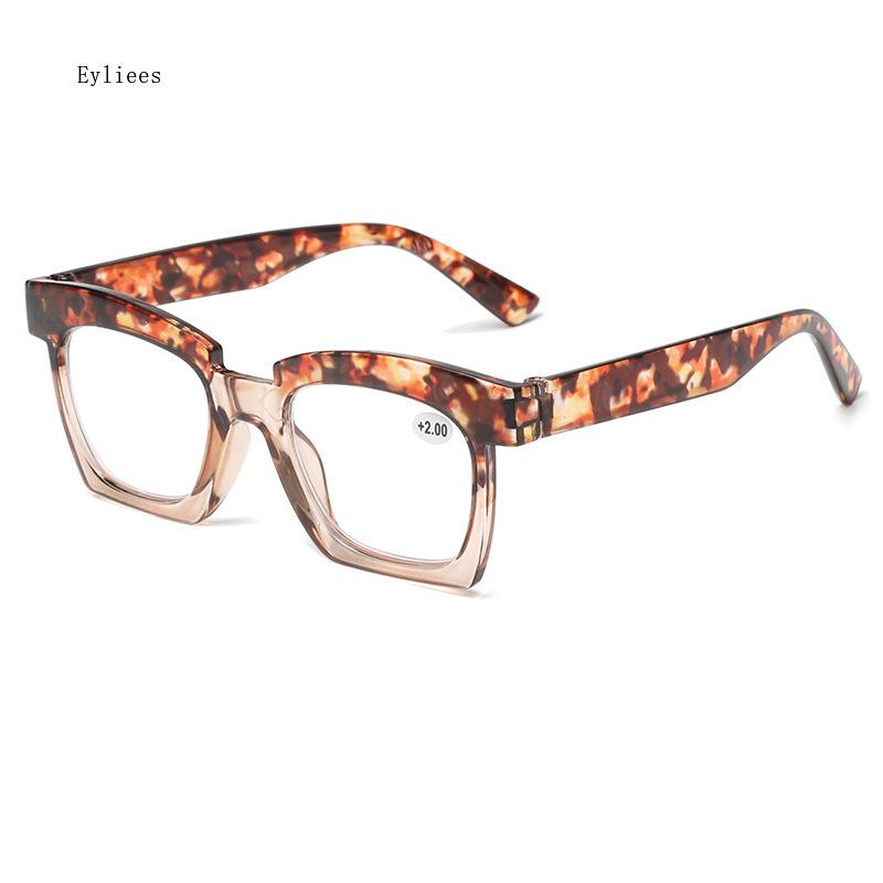 Imitation Wooden Reading Glasses Mens Square Prebyopia Spectacles Eyeglasses Unisex +1.0to+4.0 Europe&America Glasses Frame