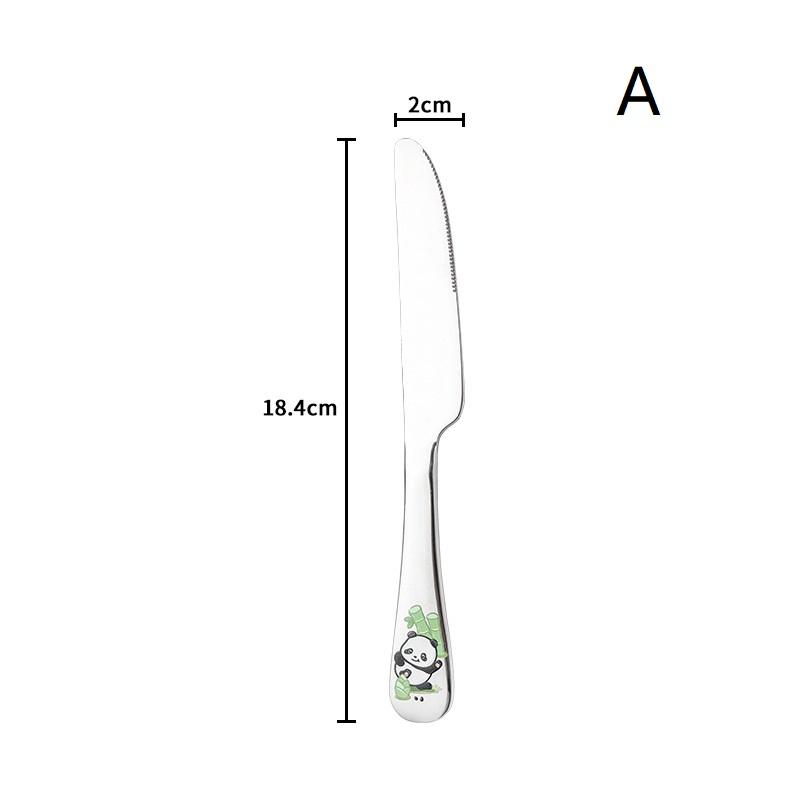 1/4Pcs Animal Cartoon Cute Fork Stainless Steel Children Spoon Fork Children Kids Cutlery Set Tableware Dinnerware Supplies Gift