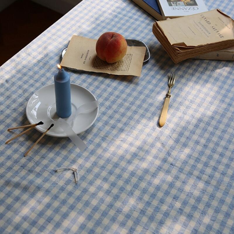 

Melancheck tablecloth 3 colors gray