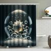 Seashell Shower Curtain Waterproof Non-Toxic Print Bath Decoration Perfect for Beach Themed Bathroom Decorations