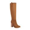 Frosted Round Head Thick Heel Tall  Boots Long Boots Large Size Boots