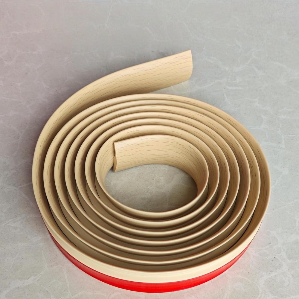 1pc 118.11inX1.18in Floor Transition Strip SelfAdhesive Flat Laminate Floor Cover Strip Wide Transition Edge Strip PVC
