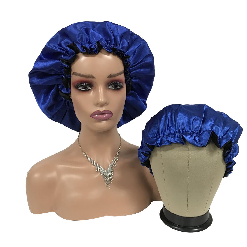 Custom Silk Sleeping Bonnets Double Layer Reversible Hair Bonnet for Men